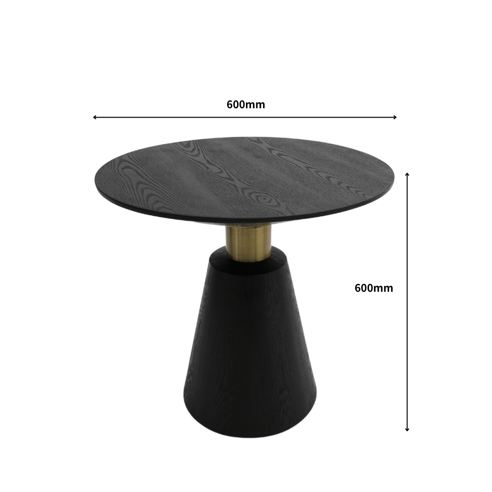 HT53 Luxury Wooden Round Coffee Side Table