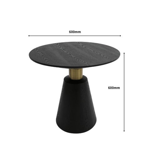 HT53 Luxury Wooden Round Coffee Side Table