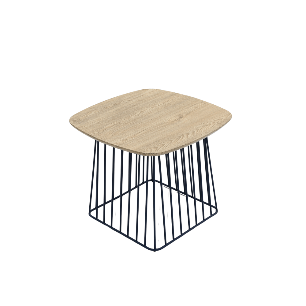 HT54 Modern Coffee Side Table with Metal Base