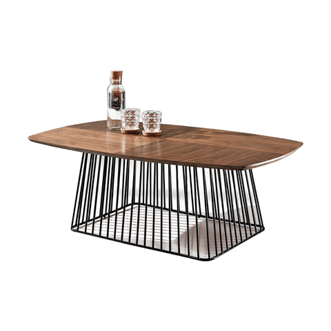 HT54 Modern Coffee Side Table with Metal Base