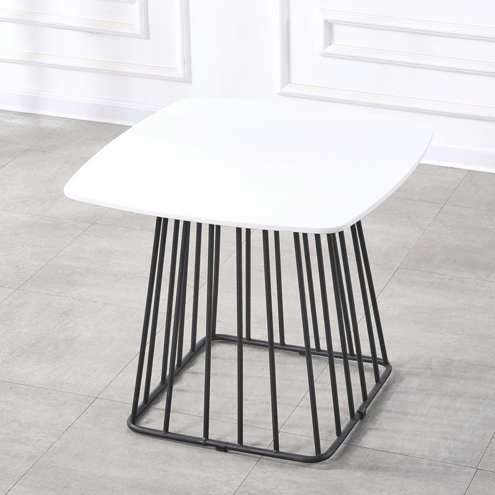 HT54 Modern Coffee Side Table with Metal Base