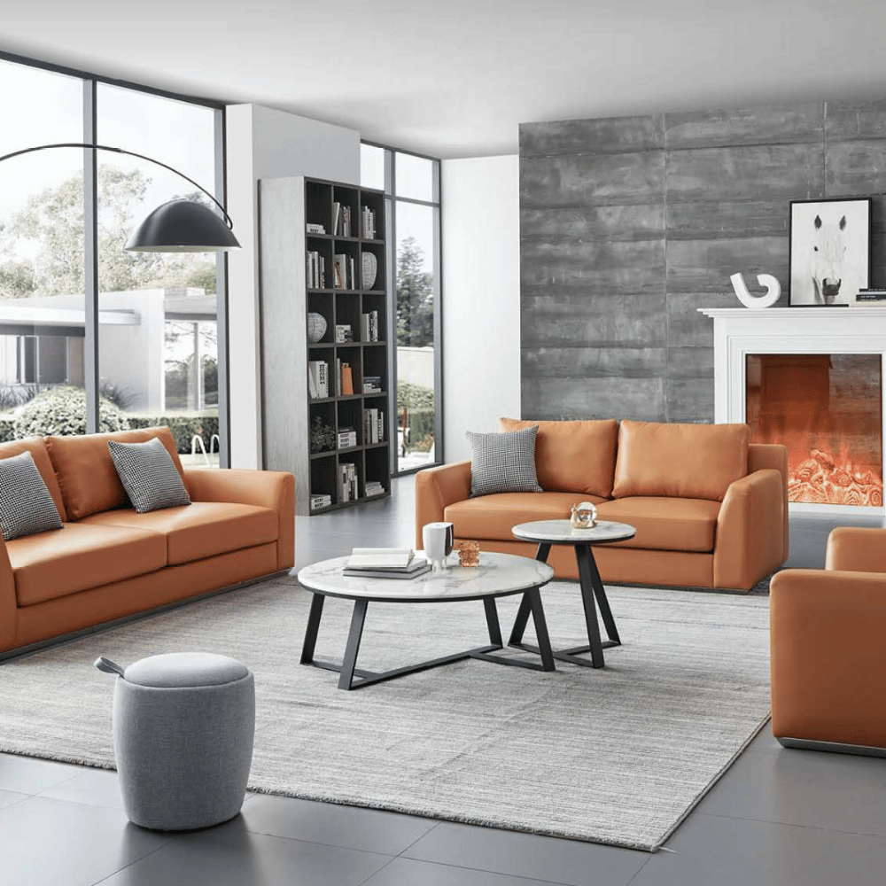 HT61 Modern Marble Accent Round Coffee Side Table Set Combo – Gavisco ...