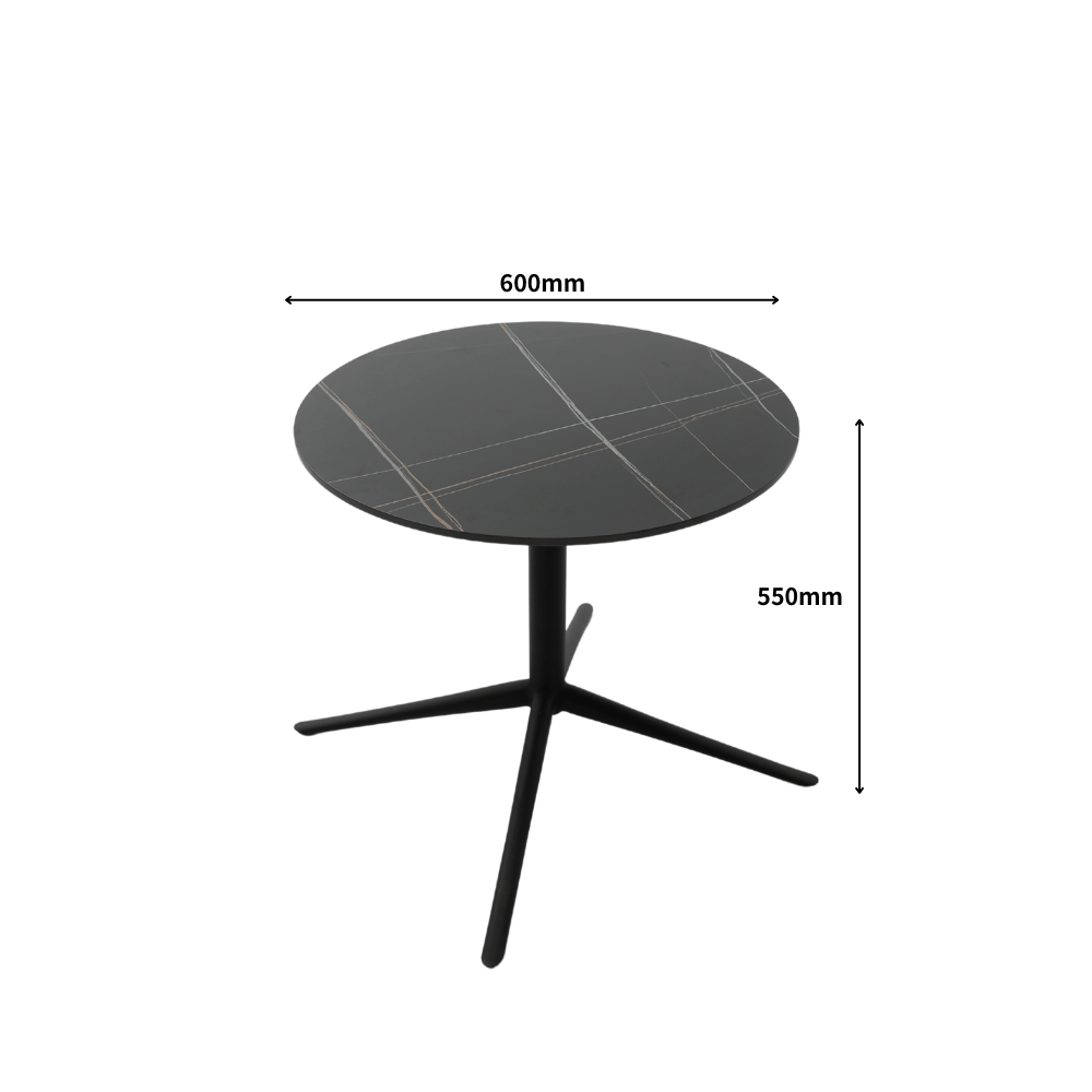 HT66 Modern Sintered Stone Round Coffee Side Table