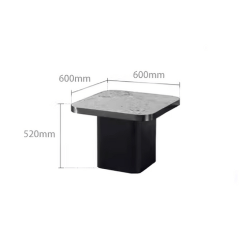 HT67 Modern Sintered Stone Square Coffee Side Table Combo