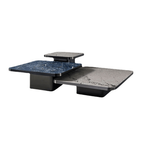 HT67 Modern Sintered Stone Square Coffee Side Table Combo