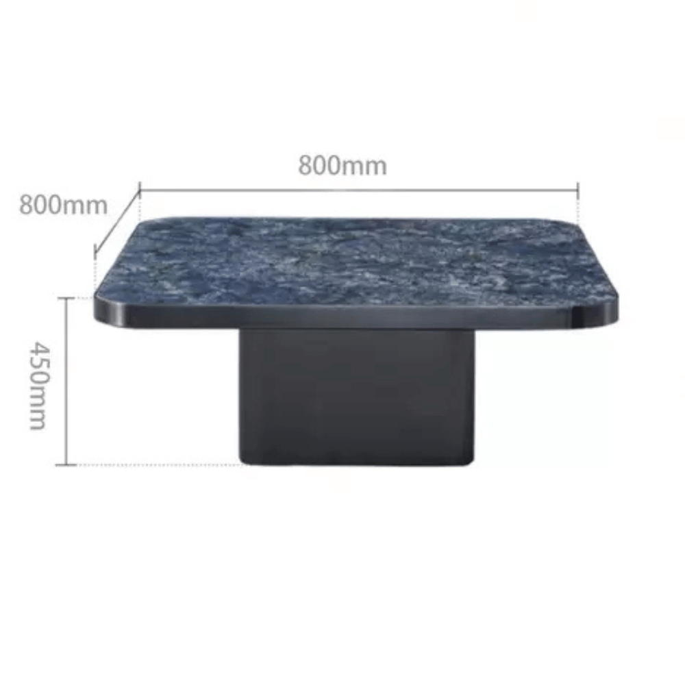 HT67 Modern Sintered Stone Square Coffee Side Table Combo