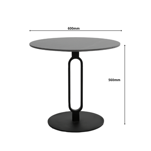 HT72 Designer Modern Sintered Stone Round Coffee Side Table