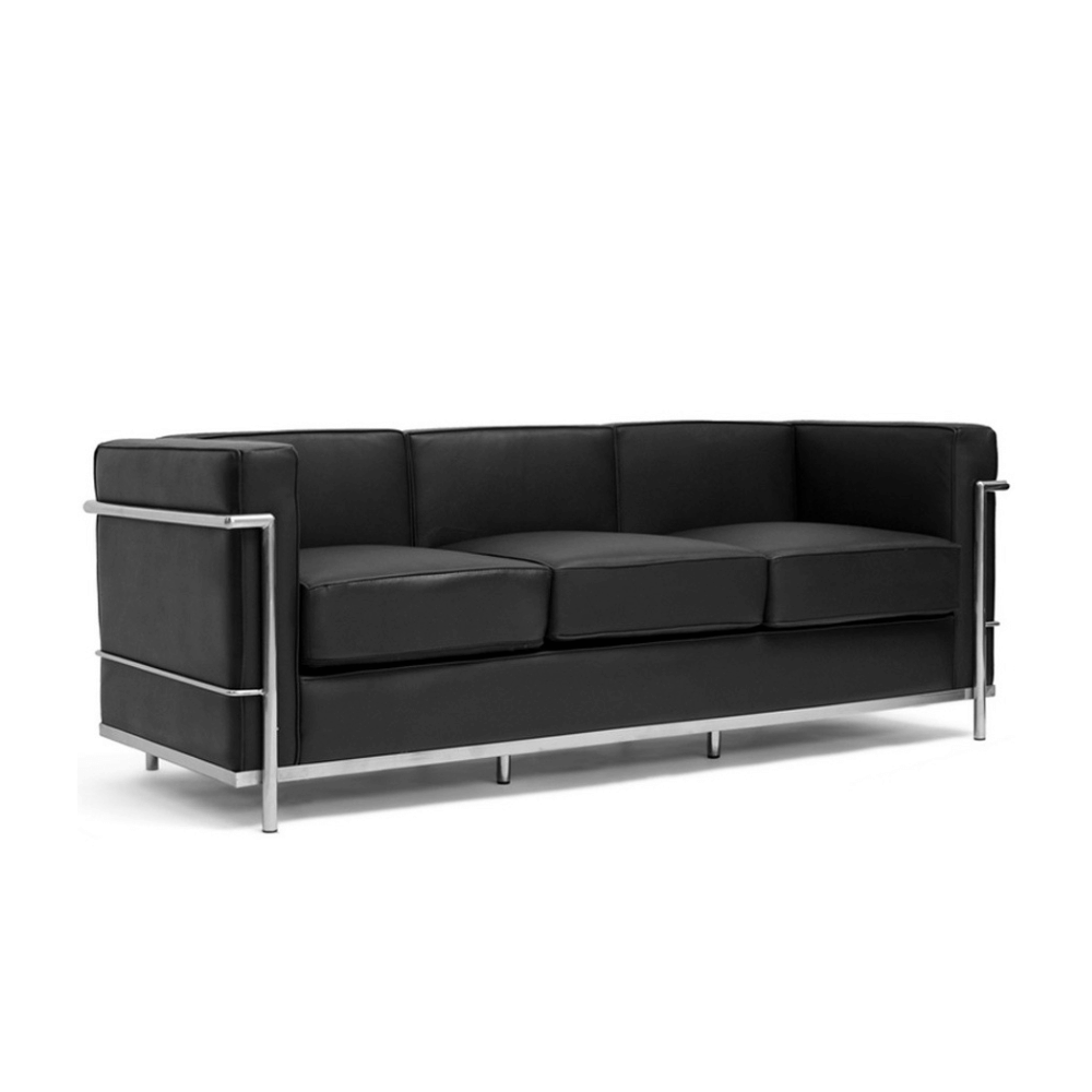 LC2 Three Seater Classic Office Leather Lounge Sofa - Gavisco Office Furniture