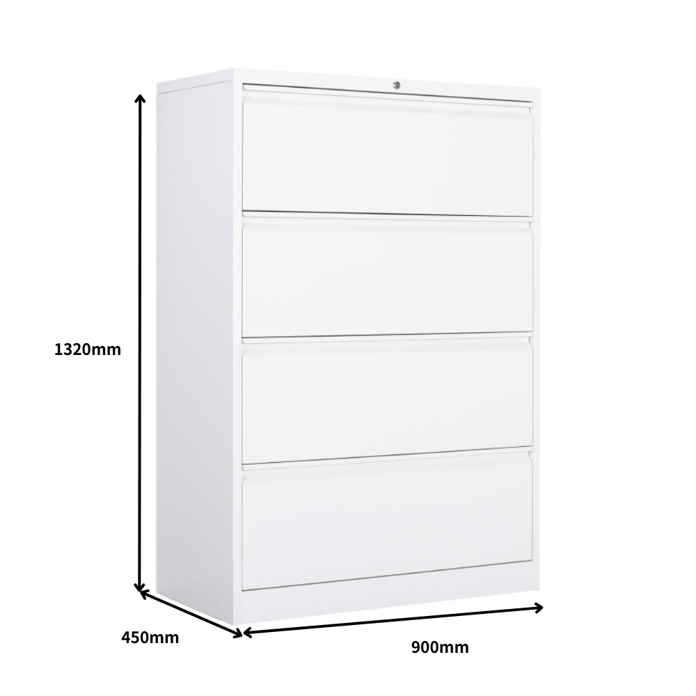 MLC Office Wide Lateral Steel Drawer File Cabinet - Gavisco Office Furniture