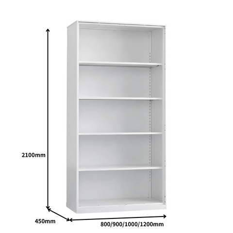 MOC Office Steel Open Shelf Cabinet Bookcase - Gavisco Office Furniture