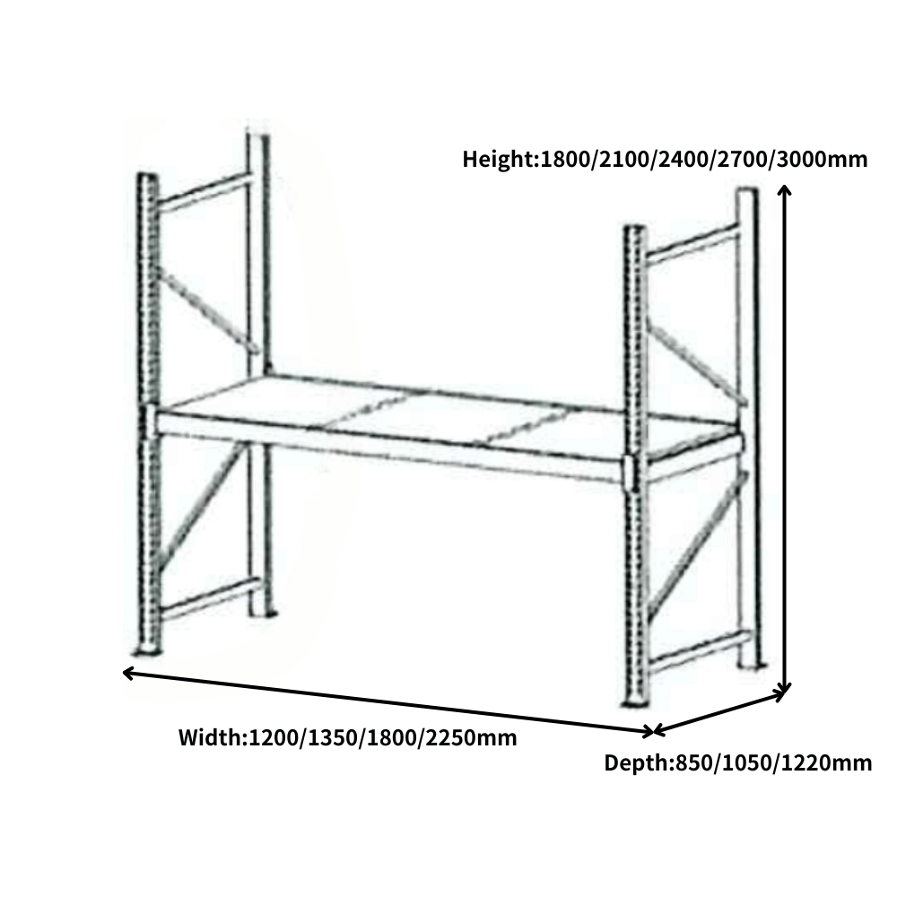 MPR Industrial Heavy-Duty Steel Modular Storage Pallet Rack Shelving Unit - Gavisco Office Furniture