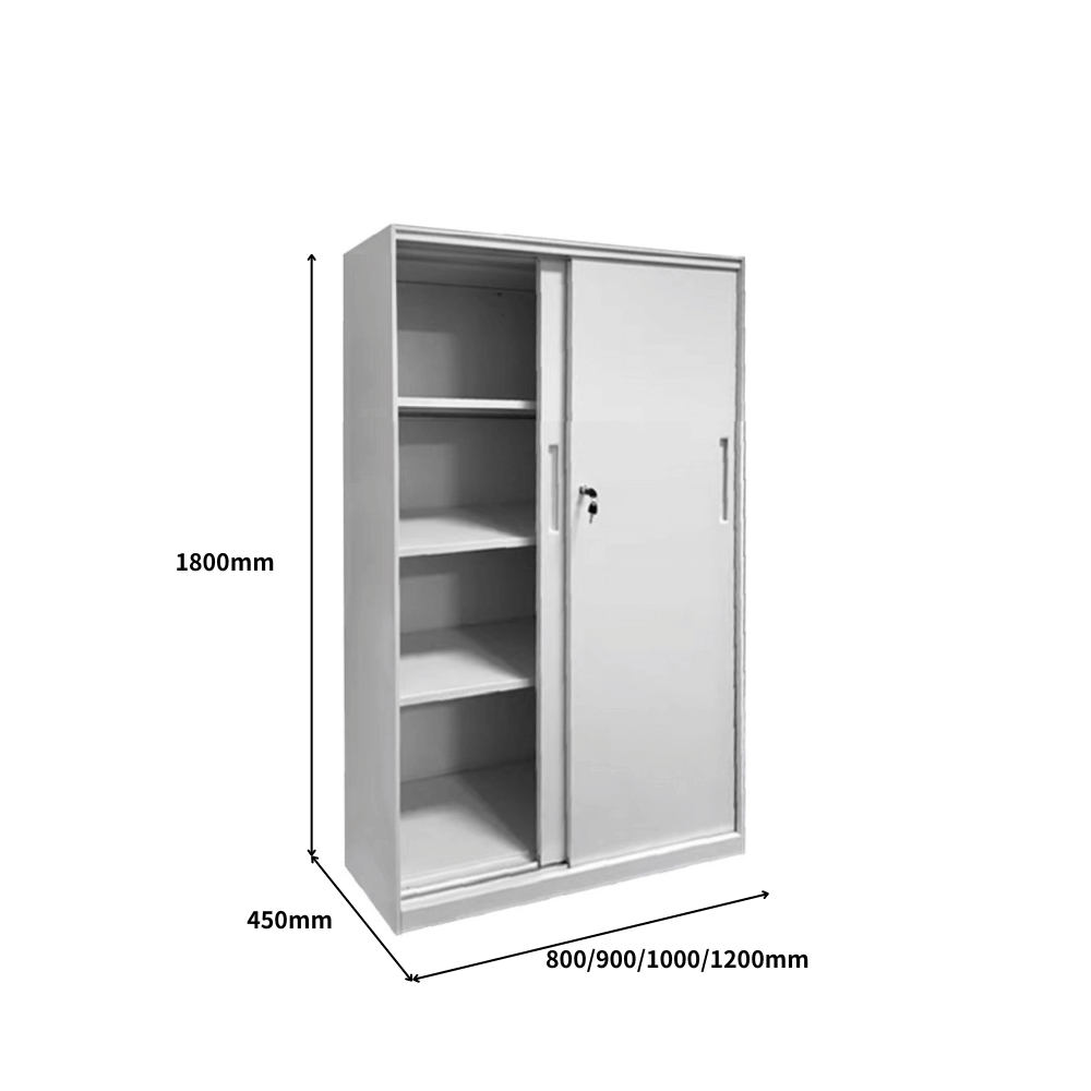 MSD Office Double Sliding Door Steel Filing Cabinet Bookcase - Gavisco Office Furniture