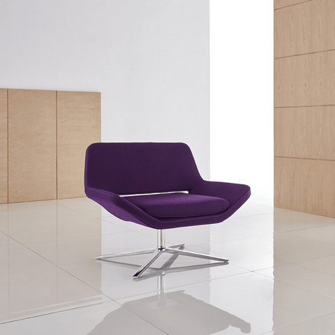 Metropolitan Modern Small Swivel Office Lounge Armchair