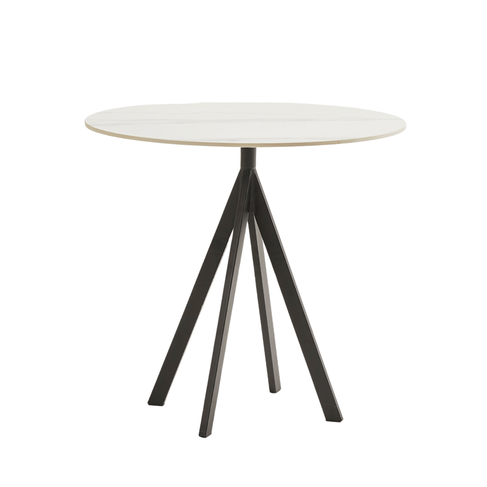 OT02 Minimalist Office Sintered Stone Round Coffee Side Table