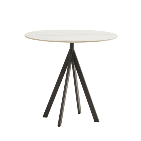 OT02 Minimalist Office Sintered Stone Round Coffee Side Table