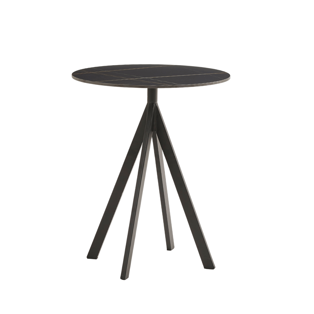 OT02 Minimalist Office Sintered Stone Round Coffee Side Table