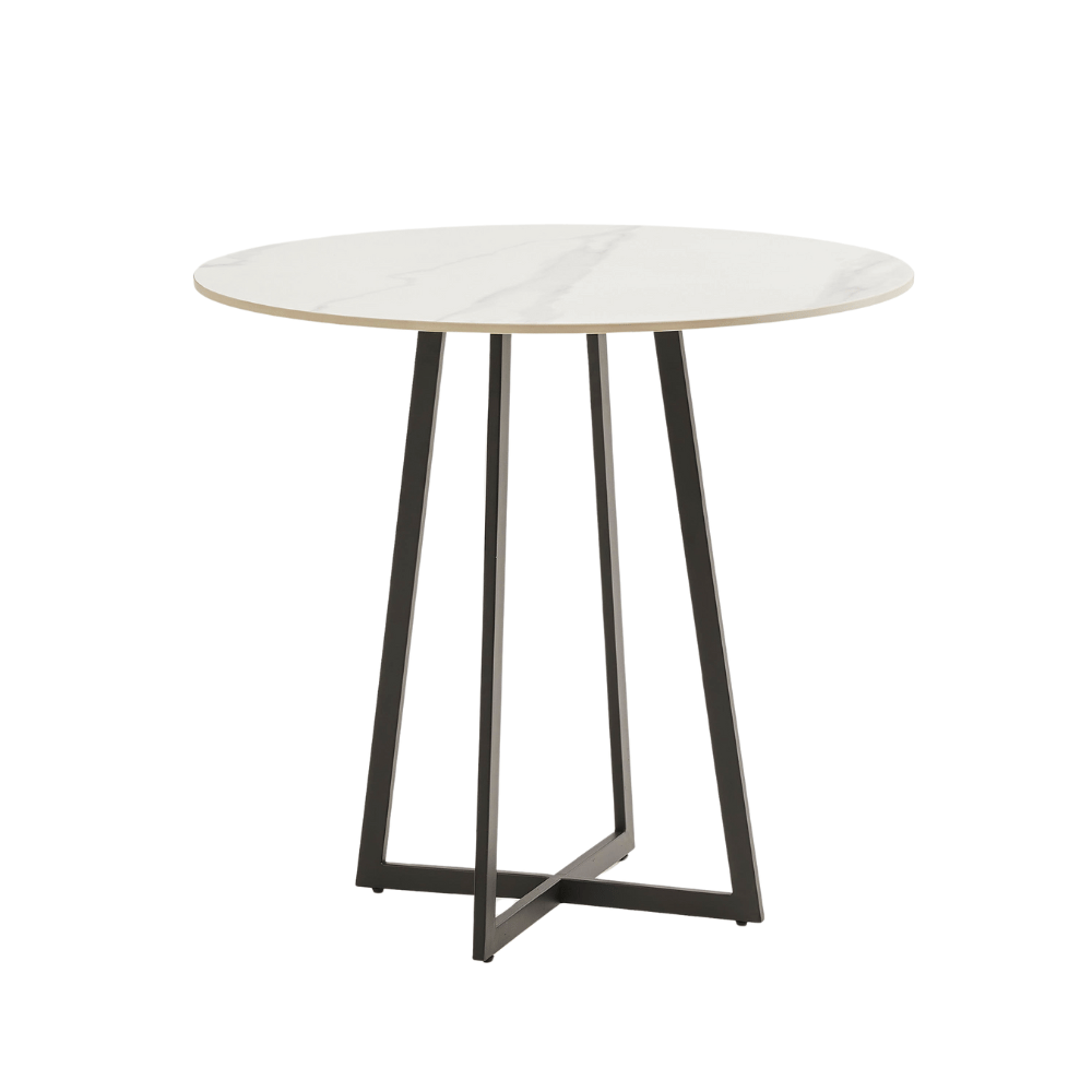 OT03 Minimalist Office Sintered Stone Round Coffee Side Table