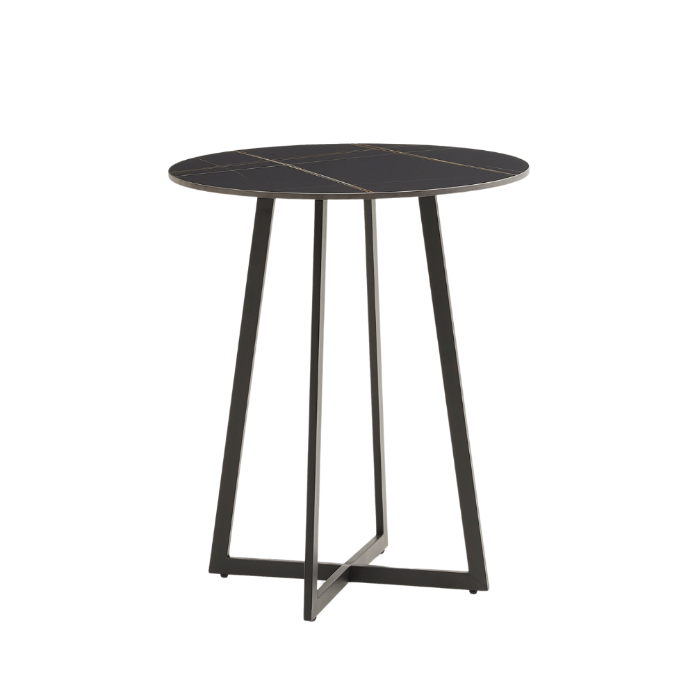 OT03 Minimalist Office Sintered Stone Round Coffee Side Table