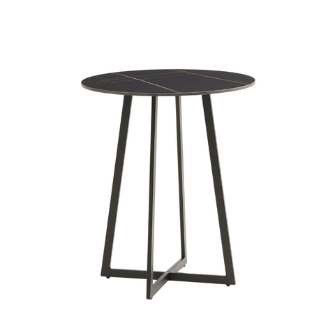 OT03 Minimalist Office Sintered Stone Round Coffee Side Table