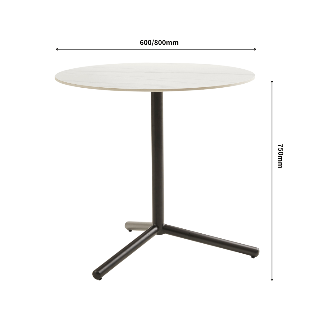 OT04 Minimalist Office Sintered Stone Round Coffee Side Table