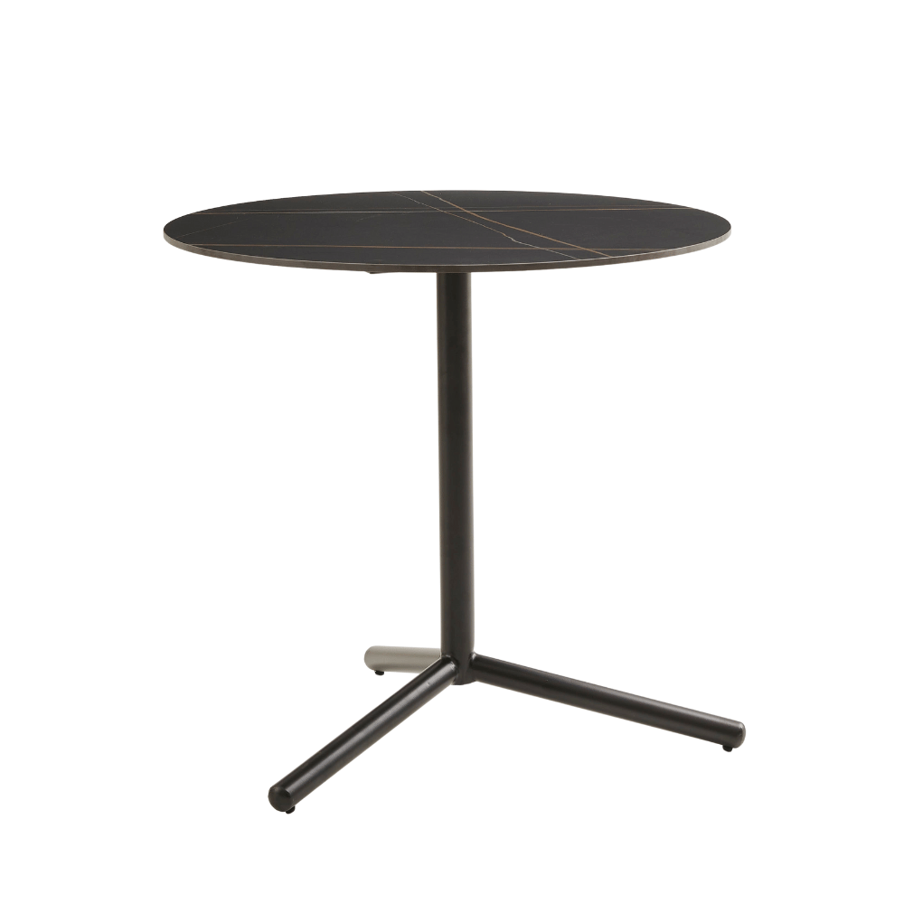 OT04 Minimalist Office Sintered Stone Round Coffee Side Table