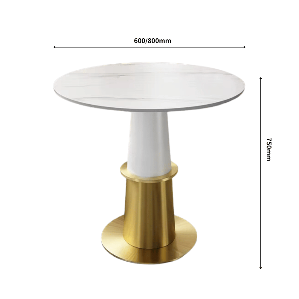 OT06 Luxury Office Sintered Stone Round Coffee Side Table