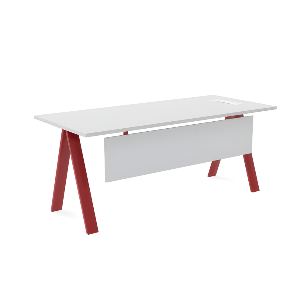 PEAK Metal Frame Manager Executive Desk with Side Storage Cabinet - Gavisco Office Furniture