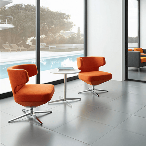 Petit Modern Fabric Office Low Lounge Chair