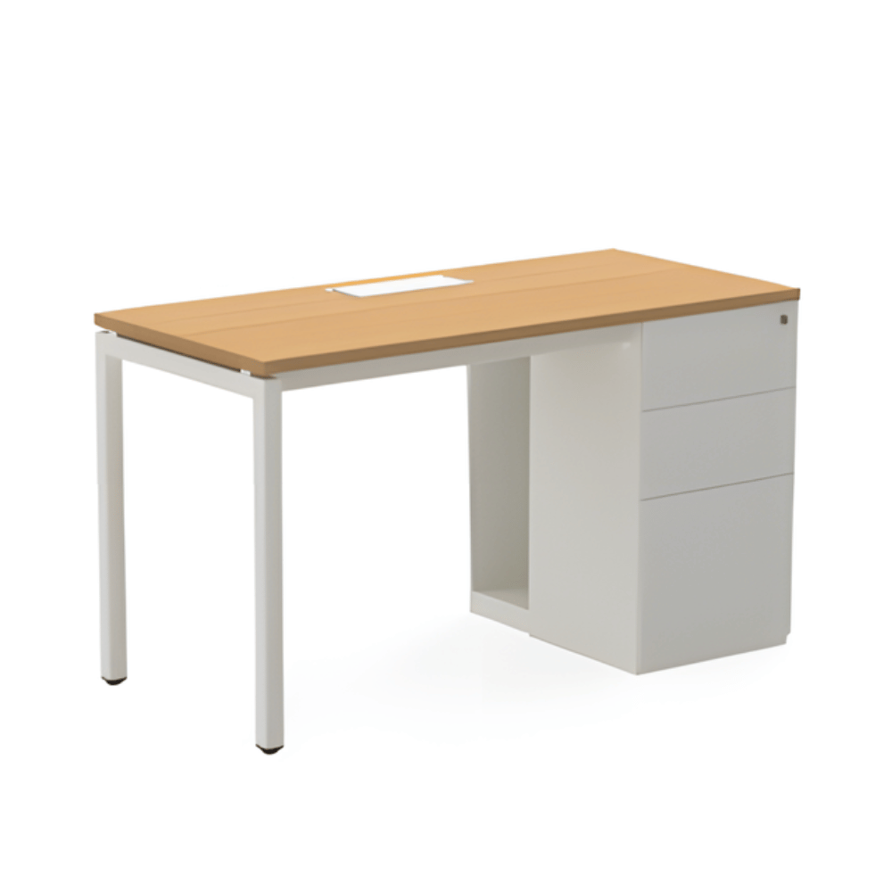 SIM-B Metal Frame Modular Office Workstation Desk with Side Storage Cabinet