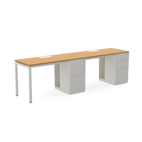 SIM-B Metal Frame Modular Office Workstation Desk with Side Storage Cabinet