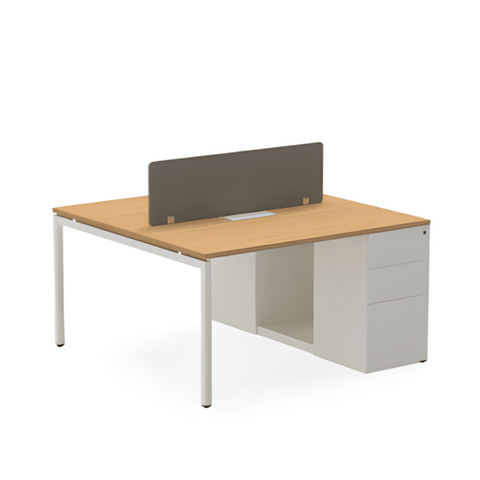 SIM-B Metal Frame Modular Office Workstation Desk with Side Storage Cabinet