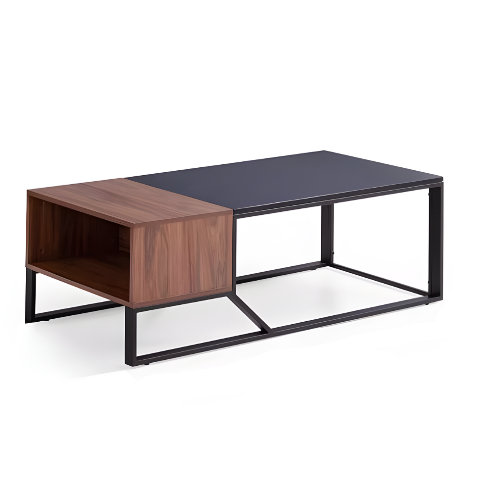 T2016 Burning Stone Rectangle Coffee Side Table with Storage - Gavisco Office Furniture