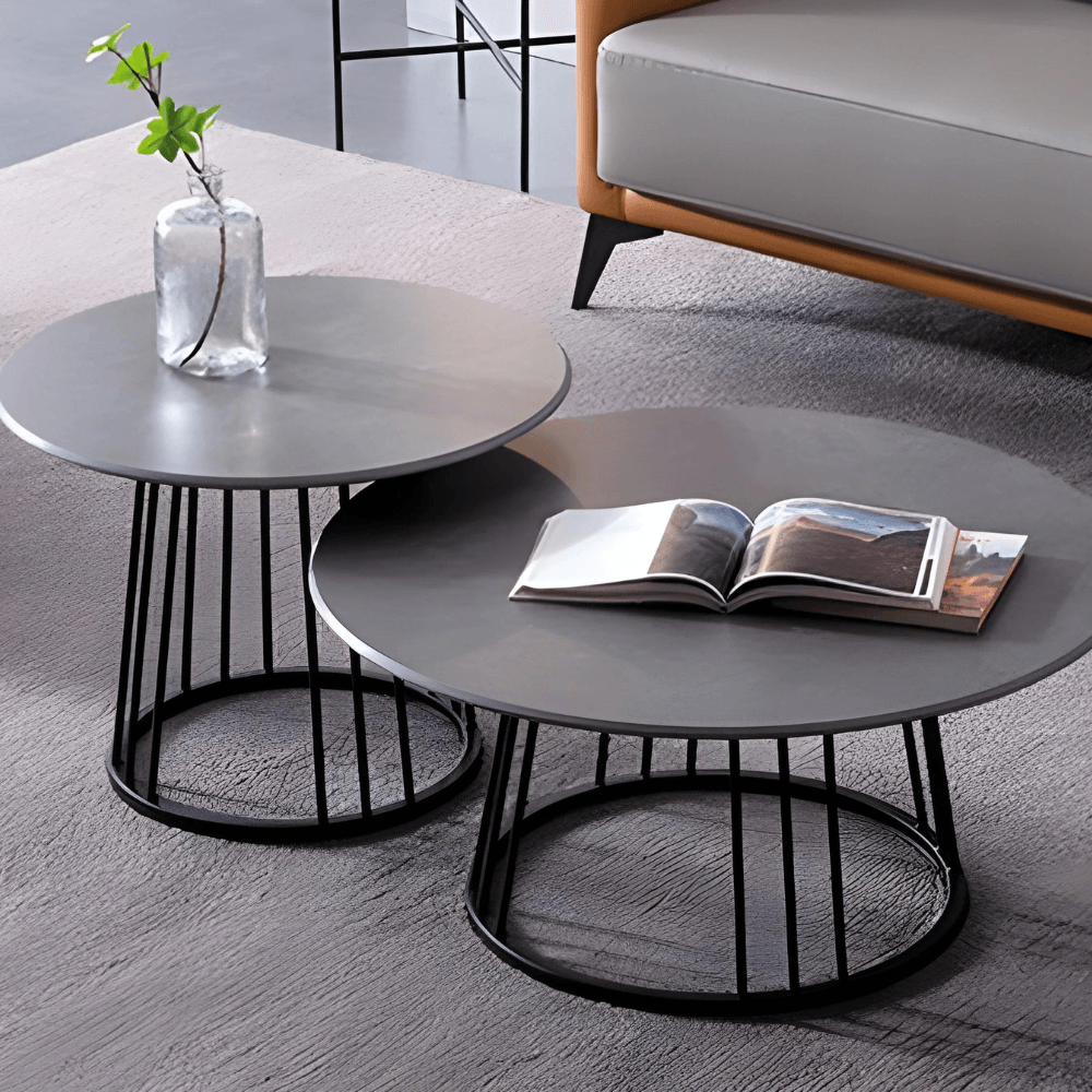 T2111 Sintered Stone Round Coffee Side Table Combo - Gavisco Office Furniture