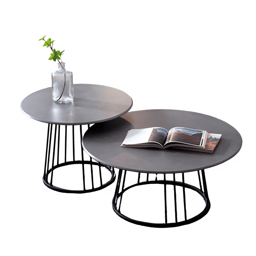 T2111 Sintered Stone Round Coffee Side Table Combo - Gavisco Office Furniture