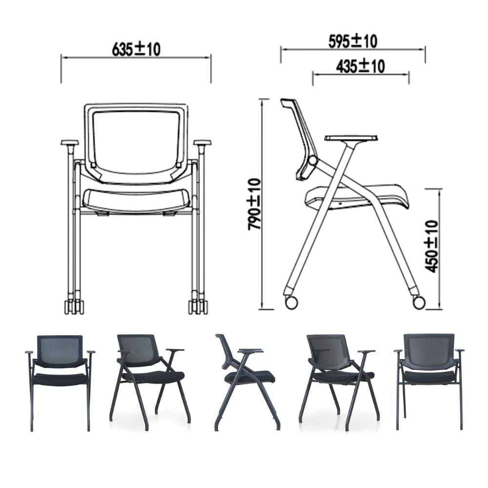 Tata-A Stackable Training Chair with Wheels