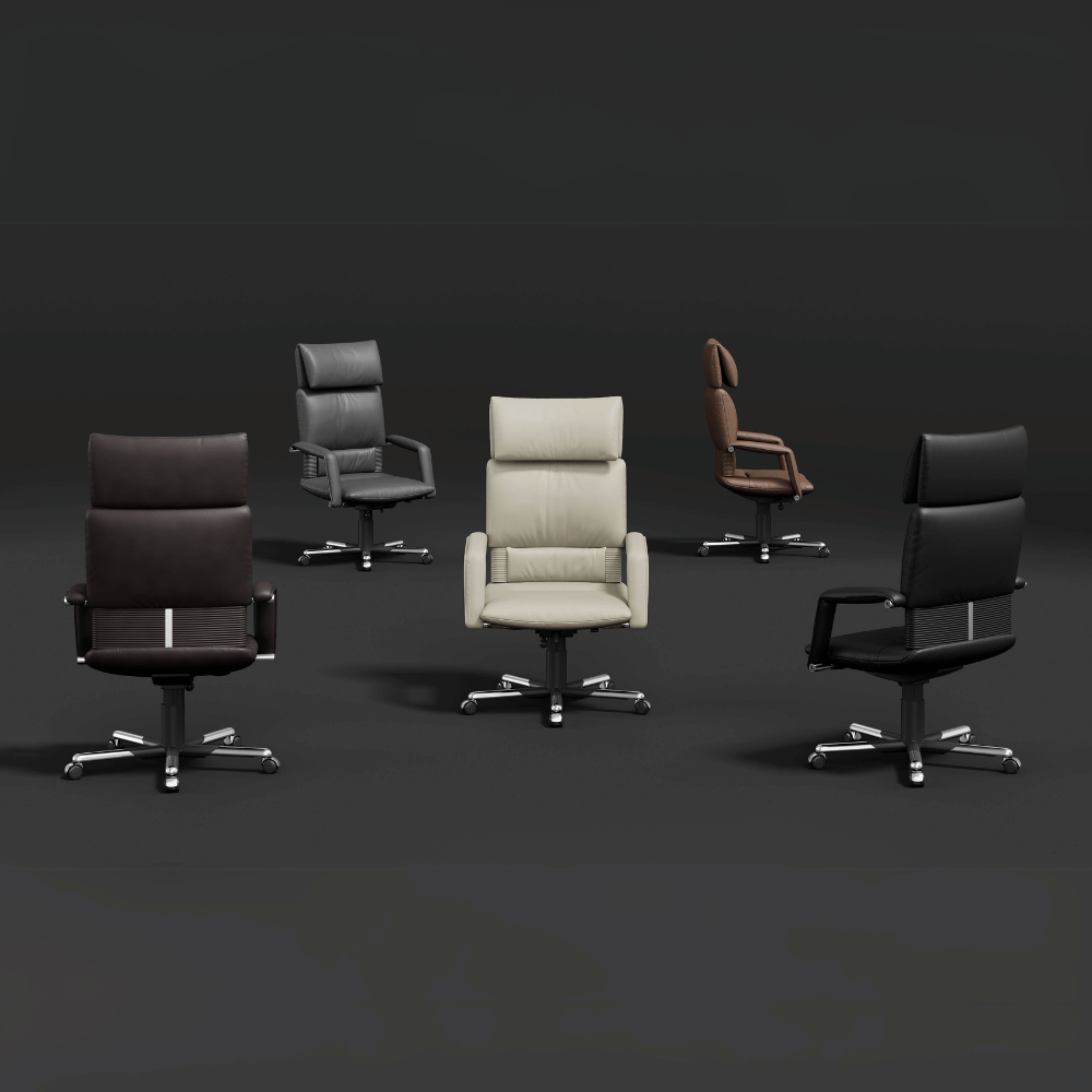 Vintage Classic High Back Genuine Leather Boss Executive Chair