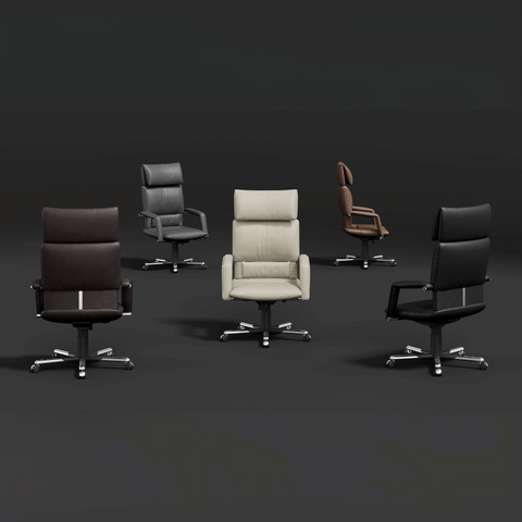 Vintage Classic High Back Genuine Leather Boss Executive Chair