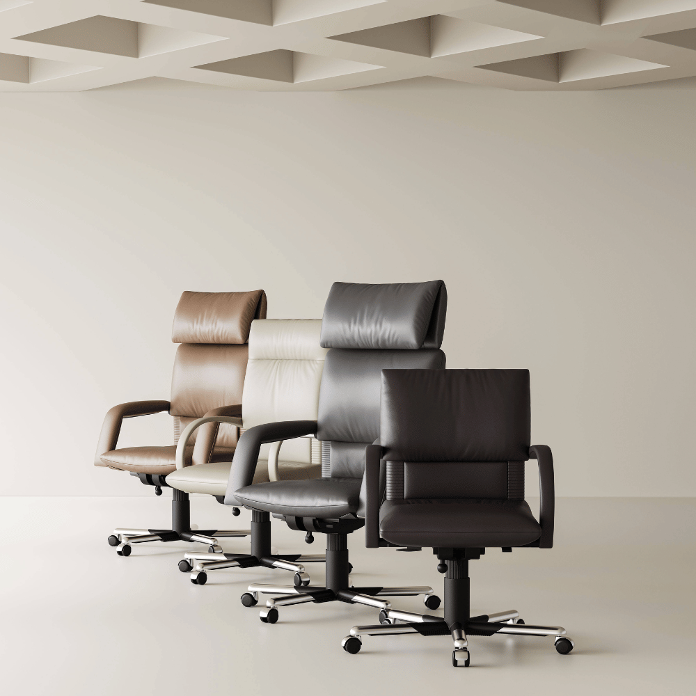 Vintage Classic High Back Genuine Leather Boss Executive Chair