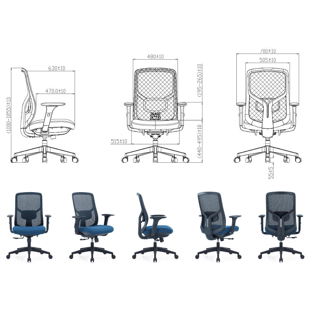 YNG-M Mid Back Ergonomic Office Chair