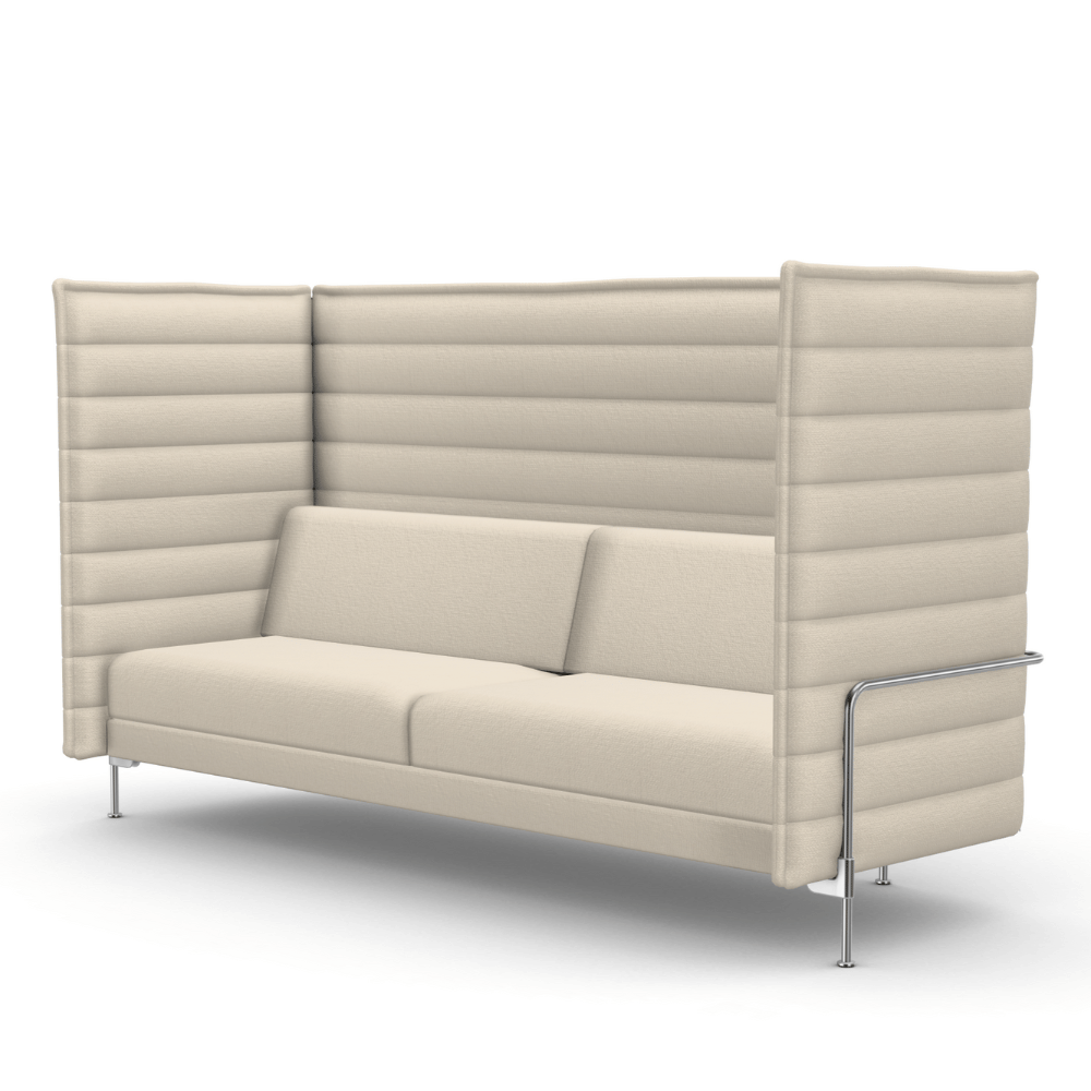 Alcove Three Seater Acoustic Privacy Lounge High Back Fabric Sofa Booth