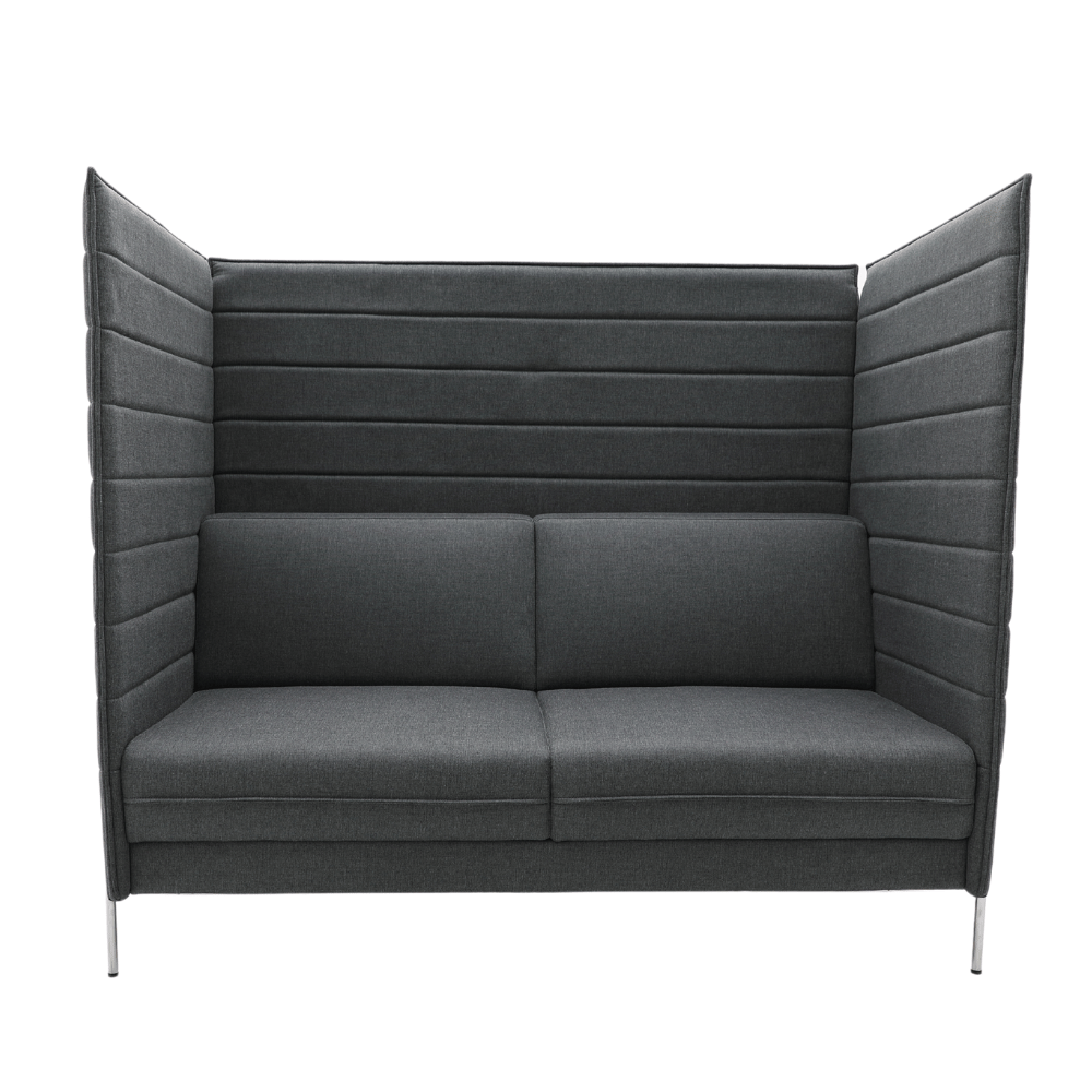 Alcove Two Seater Acoustic Privacy Lounge High Back Fabric Sofa Booth