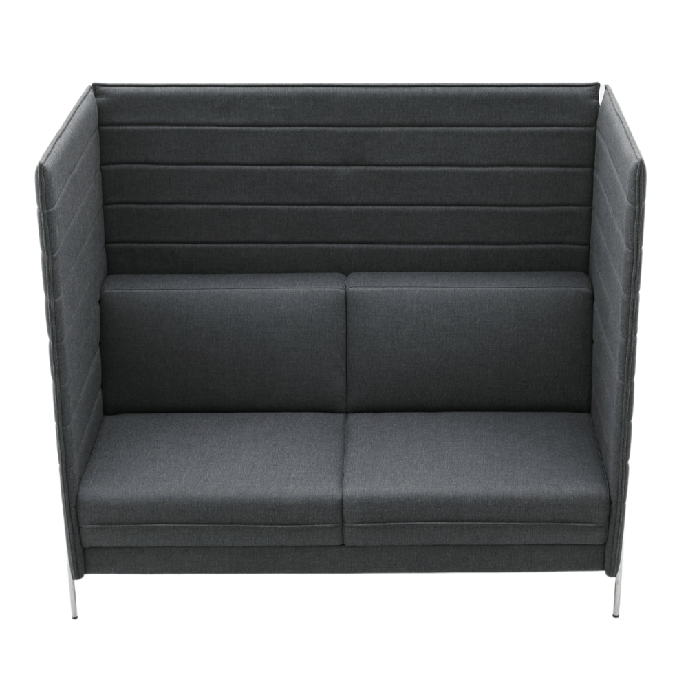 Alcove Two Seater Acoustic Privacy Lounge High Back Fabric Sofa Booth