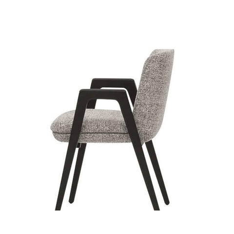 Alexie Fabric Upholstered Solid Wood Dining Armchair