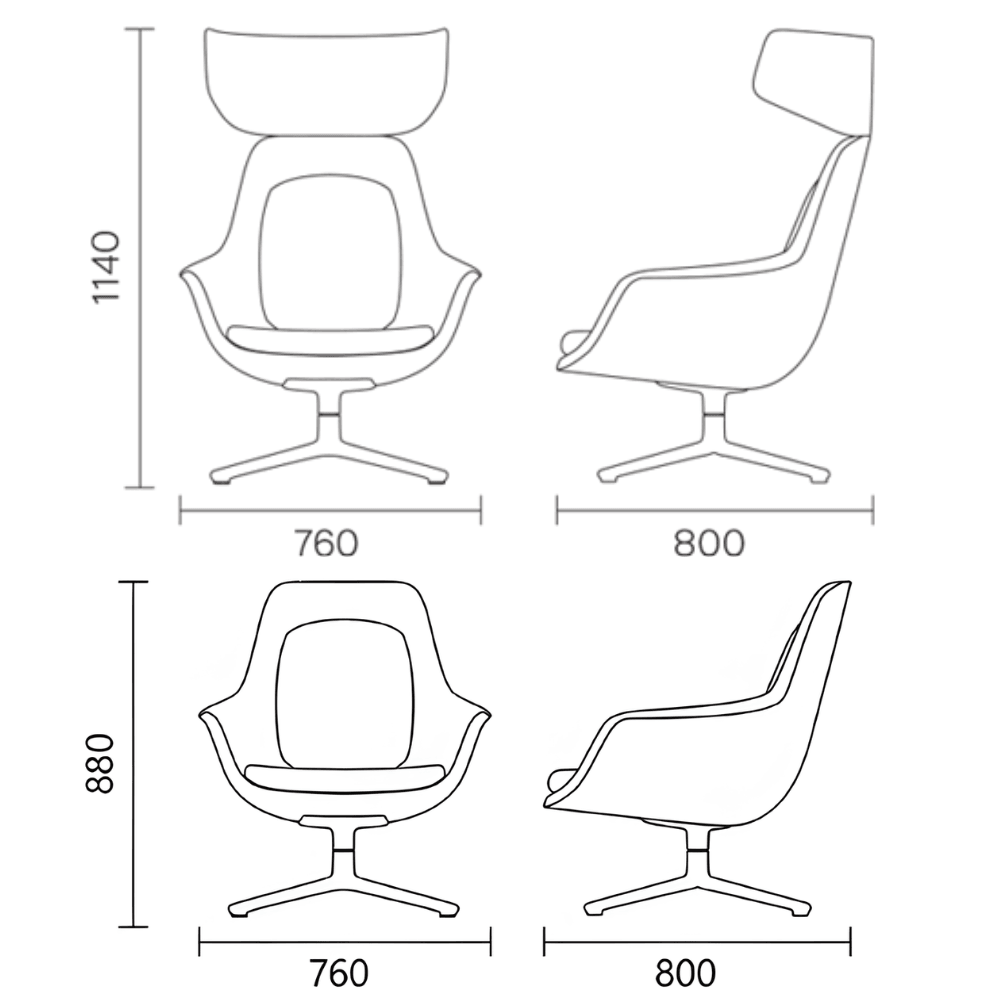 Alger High Back Office Fabric Lounge Armchair - Gavisco Office Furniture