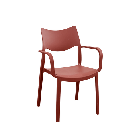 Alisa Modern Stackable Plastic Dining Arm Chair