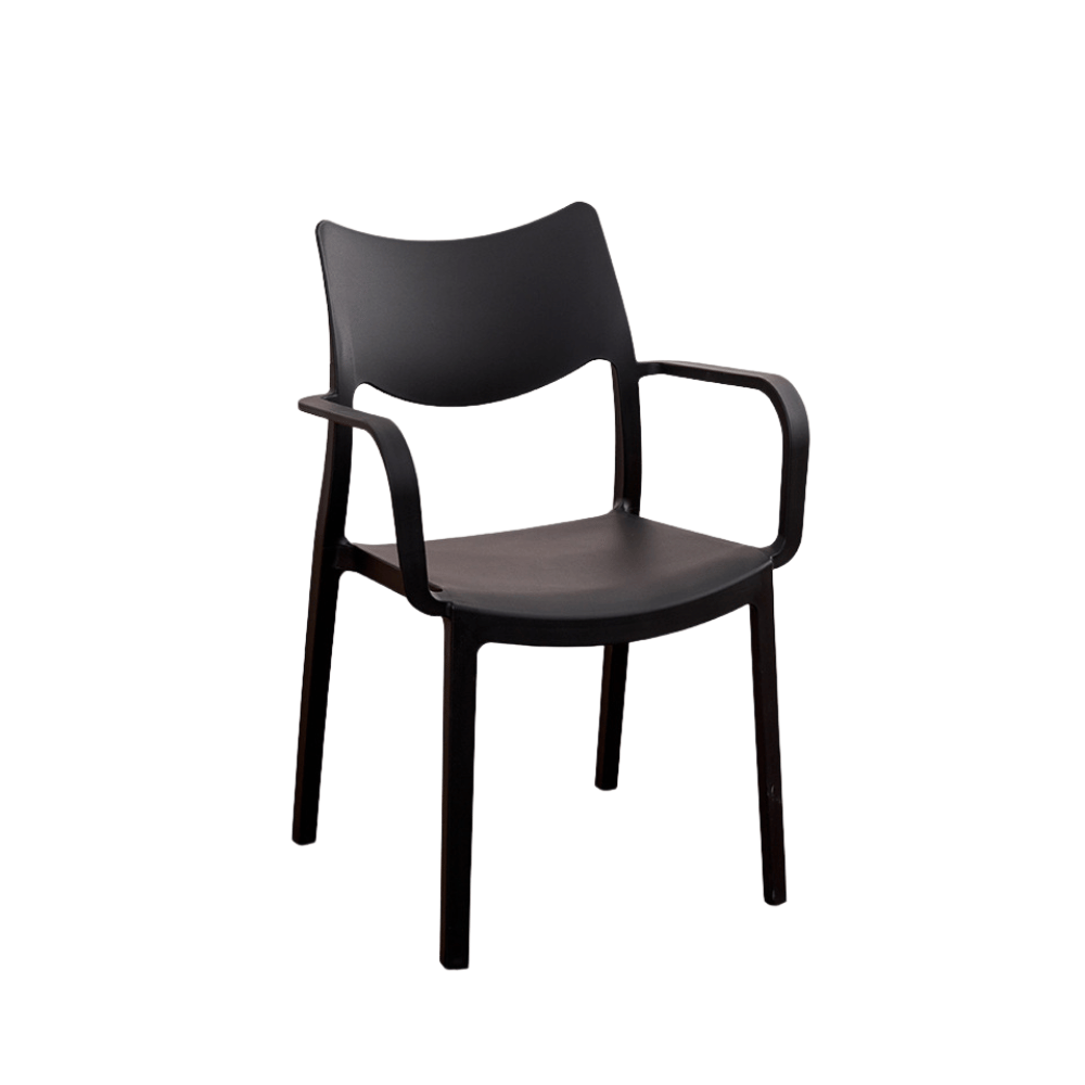 Alisa Modern Stackable Plastic Dining Arm Chair