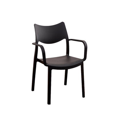 Alisa Modern Stackable Plastic Dining Arm Chair