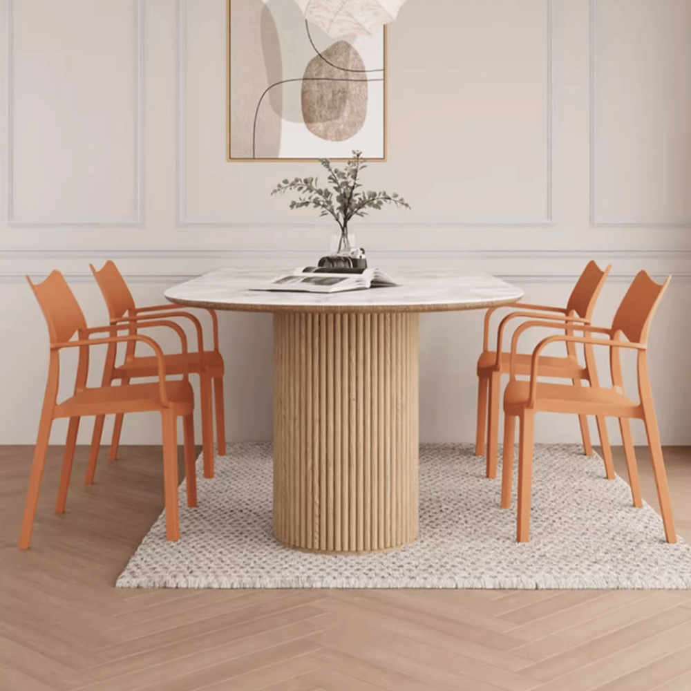 Alisa Modern Stackable Plastic Dining Arm Chair