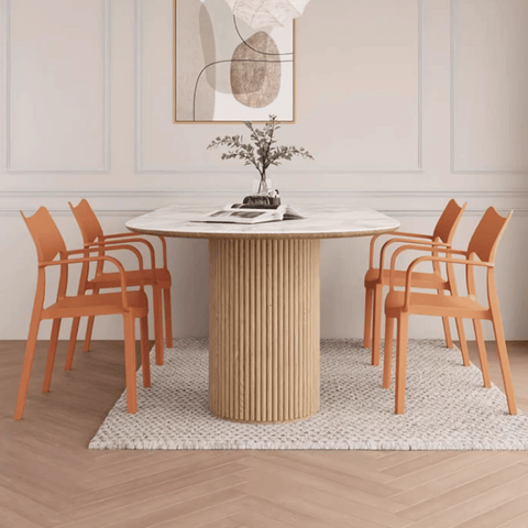 Alisa Modern Stackable Plastic Dining Arm Chair