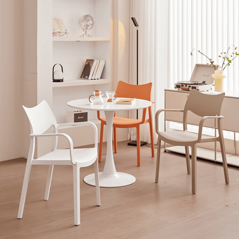 Alisa Modern Stackable Plastic Dining Arm Chair